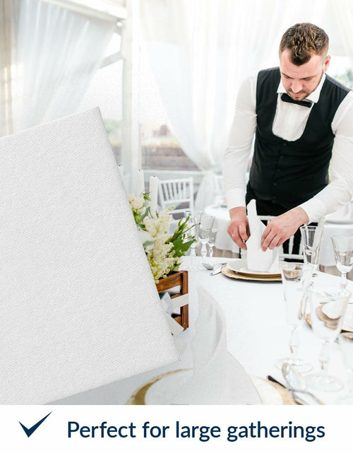Load image into Gallery viewer, PAW White Linen Feel Paper Napkins 50PCS 16x16 Disposable Cloth Like Party
