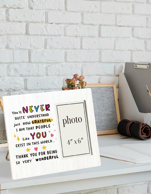 Load image into Gallery viewer, CIANMGD Thank You Picture Frame Inspirational Appreciation Gift 4x6 Wood
