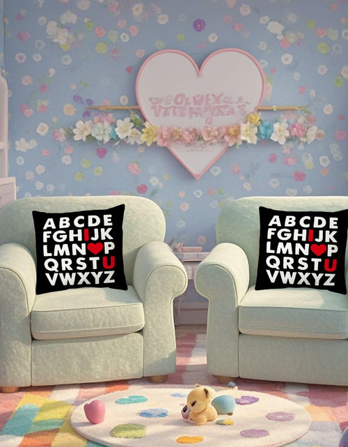 Load image into Gallery viewer, MAZSHTTD Valentines Pillow Covers 18x18 Inch Pink Polyester 2 Pack
