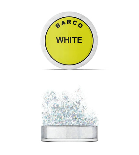 Barco Hologram Glitter White 5g Containers for Cakes Cupcakes Waffles