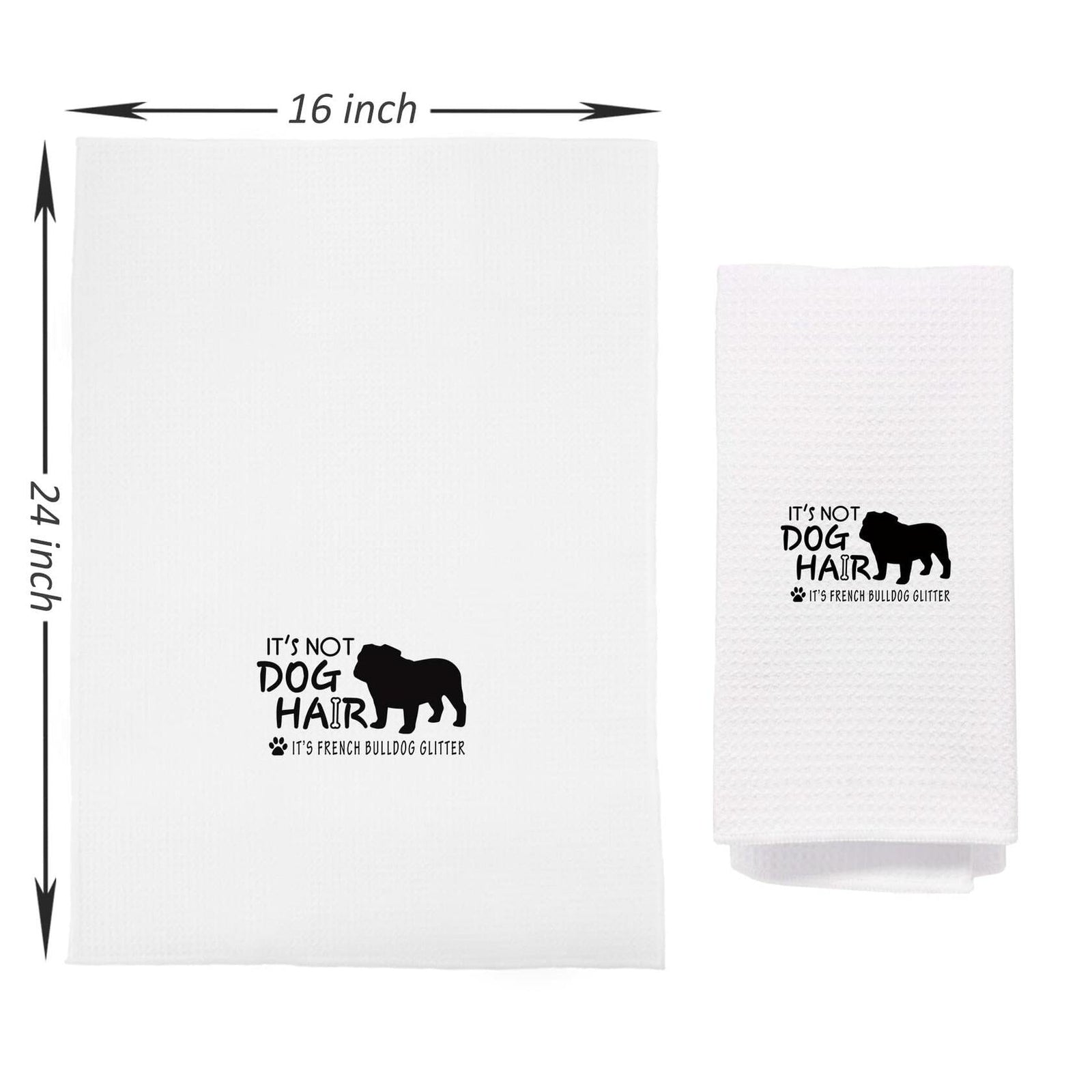 NEGIGA French Bulldog Kitchen Towels 16x24 Set of 4 Frenchie Mom Gifts