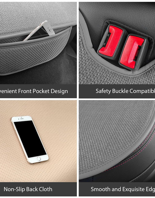 Load image into Gallery viewer, SanQing Universal Rear Car Seat Cover Cotton Linen Cushion Gray Rear
