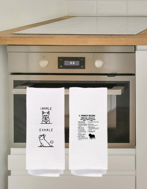 Load image into Gallery viewer, NEGIGA French Bulldog Kitchen Towels 16x24 Set of 4 Frenchie Mom Gifts

