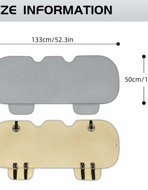 Load image into Gallery viewer, SanQing Universal Rear Car Seat Cover Cotton Linen Cushion Gray Rear
