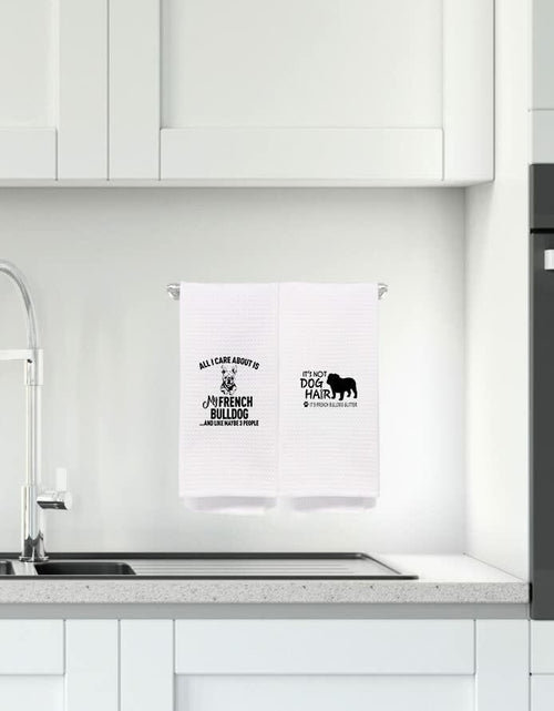 Load image into Gallery viewer, NEGIGA French Bulldog Kitchen Towels 16x24 Set of 4 Frenchie Mom Gifts
