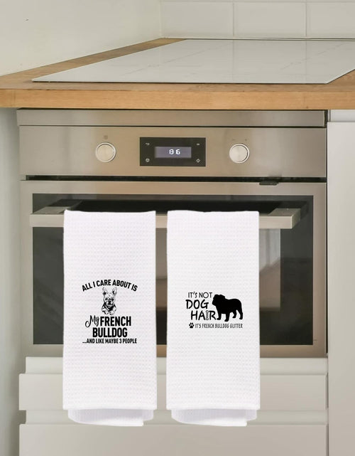 Load image into Gallery viewer, NEGIGA French Bulldog Kitchen Towels 16x24 Set of 4 Frenchie Mom Gifts
