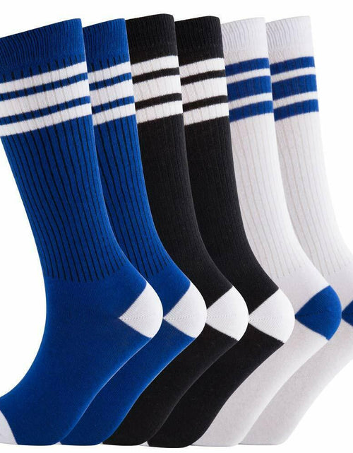 Load image into Gallery viewer, NEVSNEV Knee High Tube Socks Comfortable Breathable Triple Stripes Boys 10-15 YO
