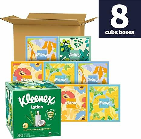 Load image into Gallery viewer, Kleenex 3-Ply Lotion Facial Tissue White 8 Count 54289
