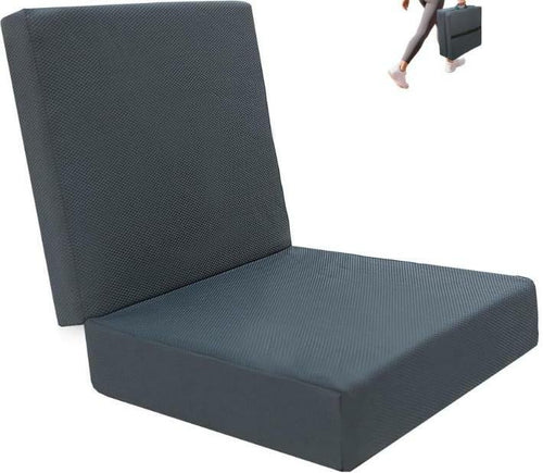 Load image into Gallery viewer, OpyTikar Porch Swing Folding Chair Cushion Light Grey with Handle &amp; Straps
