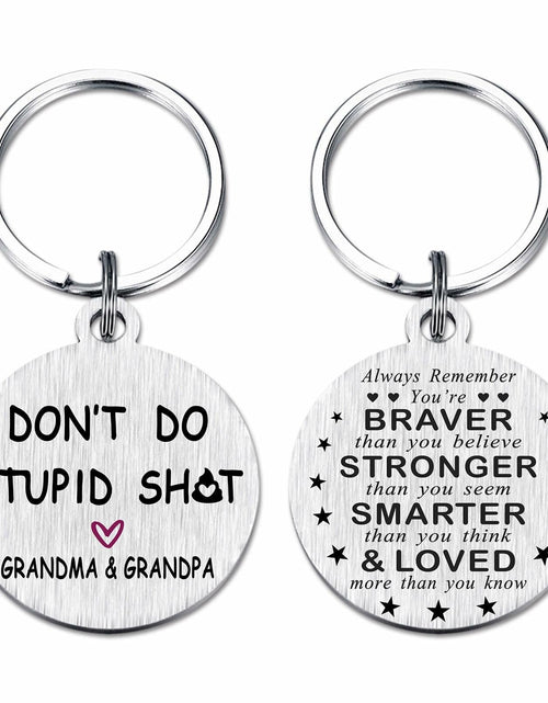 Load image into Gallery viewer, Viayen Teen Boys Valentines Day Gifts Keychain Love Grandpa and Grandma
