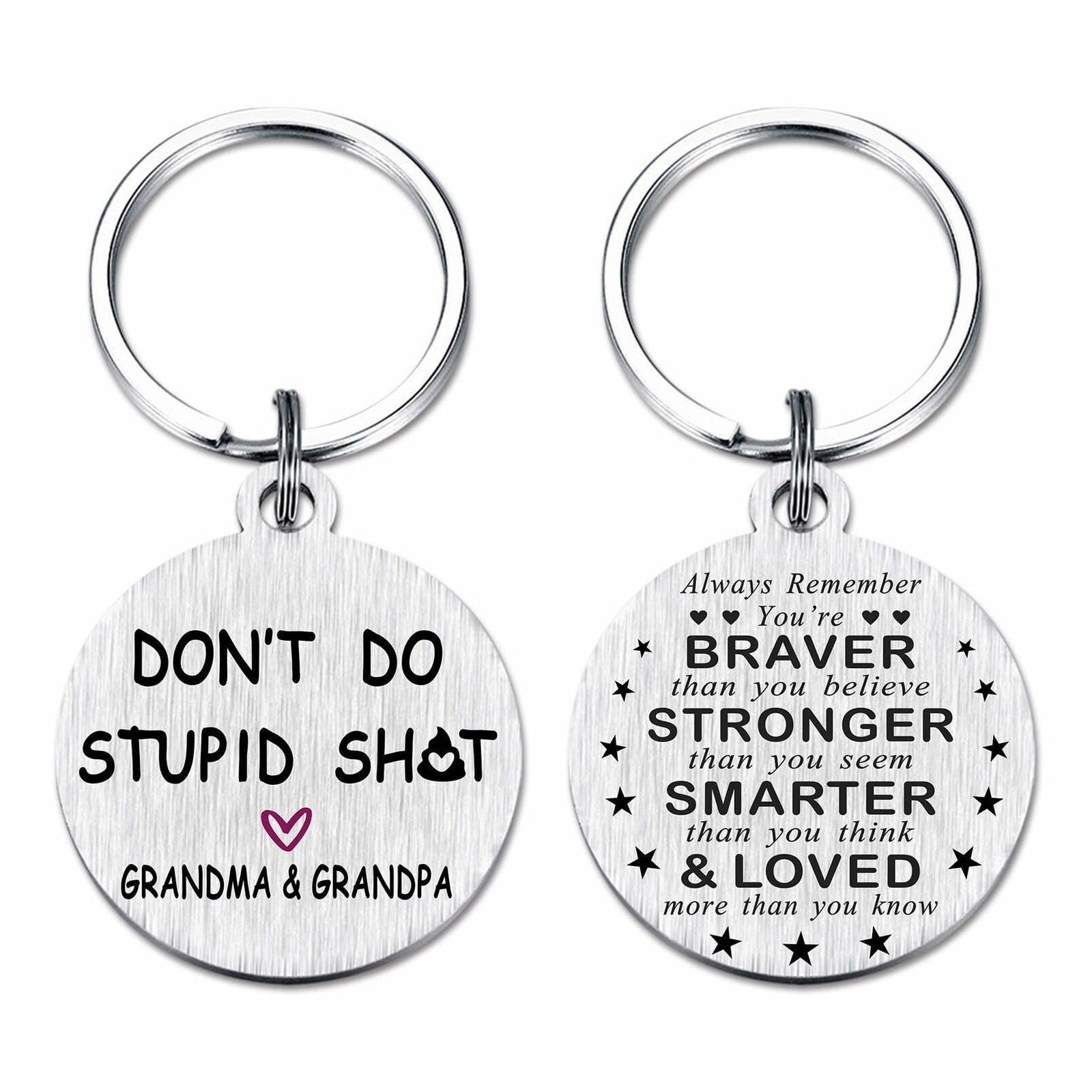 Viayen Teen Boys Valentines Day Gifts Keychain Love Grandpa and Grandma