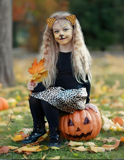 Load image into Gallery viewer, IGMaryBox Cat Ears Headband Black Velvet Leopard Print Animal Hairband

