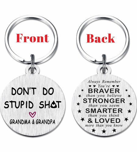 Viayen Teen Boys Valentines Day Gifts Keychain Love Grandpa and Grandma