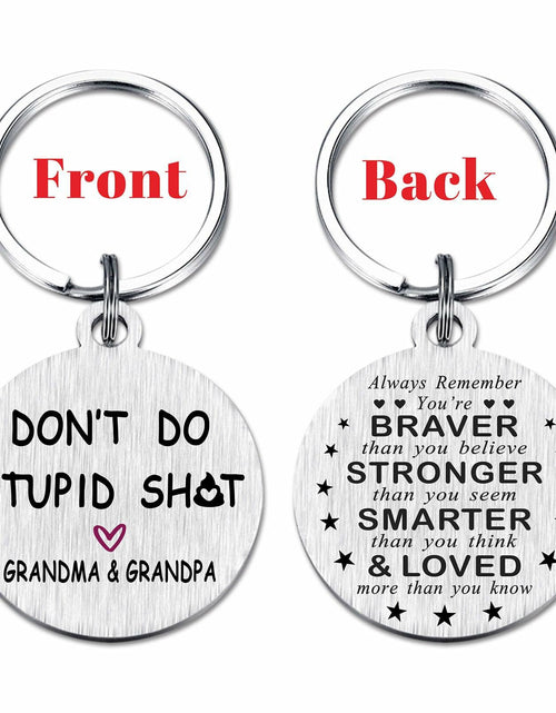 Load image into Gallery viewer, Viayen Teen Boys Valentines Day Gifts Keychain Love Grandpa and Grandma
