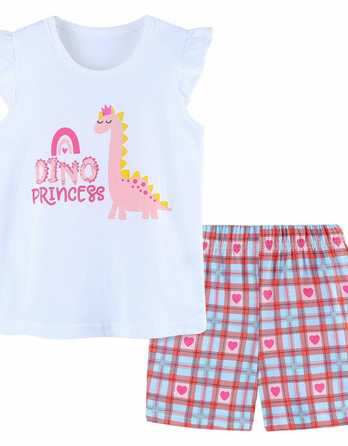 Load image into Gallery viewer, Zlwse Toddler Girls Cotton Flutter Sleeve Tank Top &amp; Shorts Set Size 7Y
