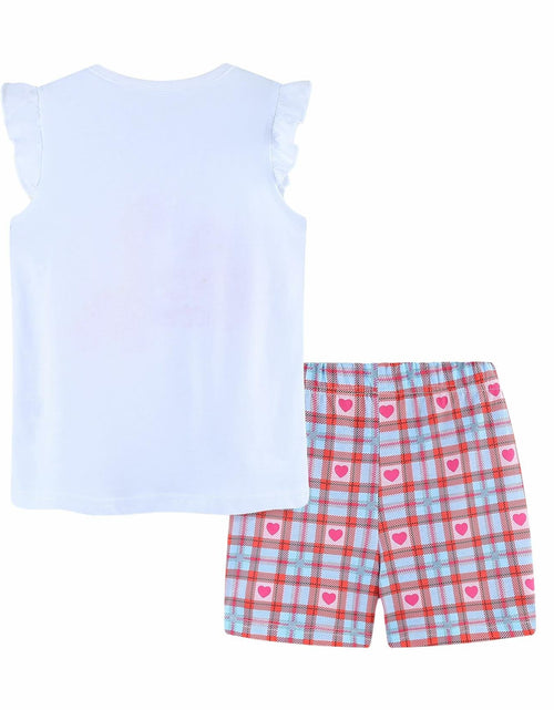 Load image into Gallery viewer, Zlwse Toddler Girls Cotton Flutter Sleeve Tank Top &amp; Shorts Set Size 7Y
