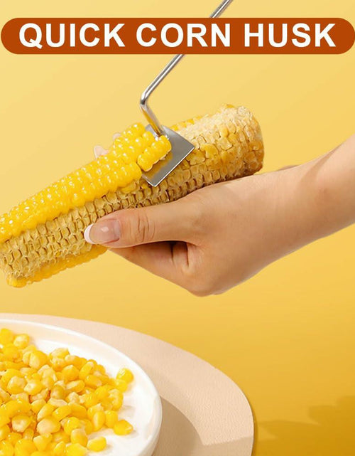 Load image into Gallery viewer, Wegodal Stainless Steel Corn Stripping Tool Long Handle Kitchen Peeler A-1Pcs
