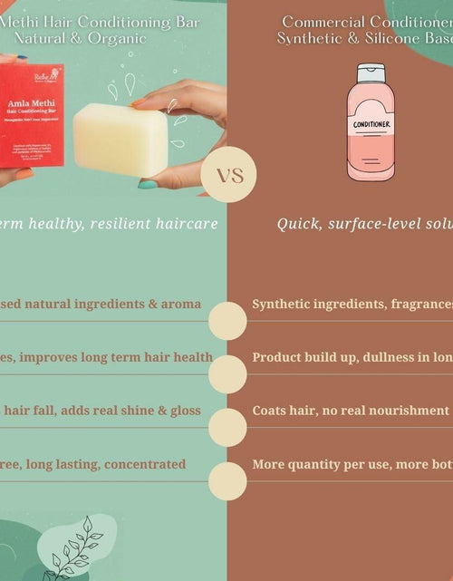 Load image into Gallery viewer, Rustic Art Amla Methi Hair Conditioning Bar Sulphate Silicone Free

