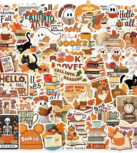 ZoiyTop 200pcs Halloween Vinyl Waterproof Cartoon Book Stickers Decals