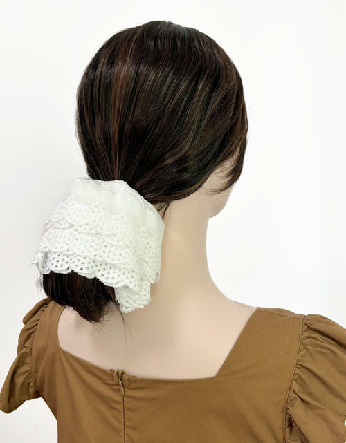 Load image into Gallery viewer, EleOnate Cat Eye Elastic Hair Ties Black Gold Metal Geometric
