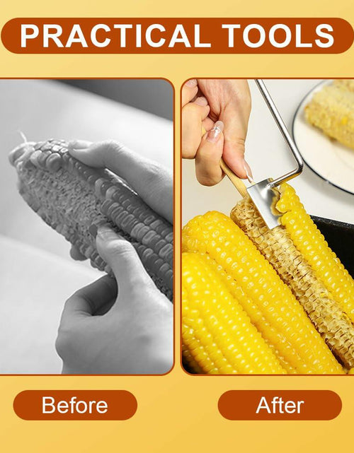 Load image into Gallery viewer, Wegodal Stainless Steel Corn Stripping Tool Long Handle Kitchen Peeler A-1Pcs
