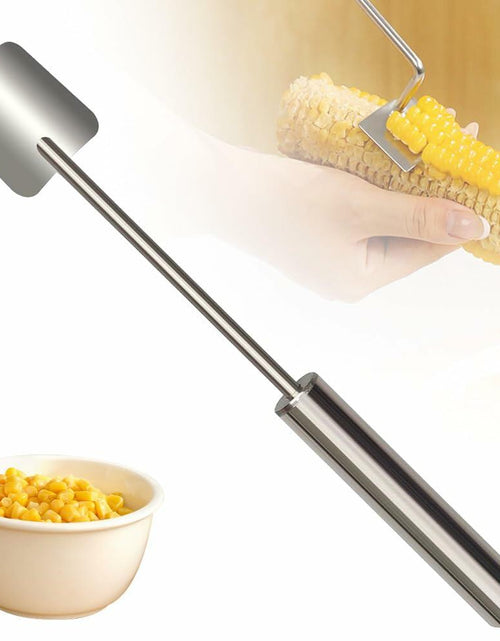 Load image into Gallery viewer, Wegodal Stainless Steel Corn Stripping Tool Long Handle Kitchen Peeler A-1Pcs
