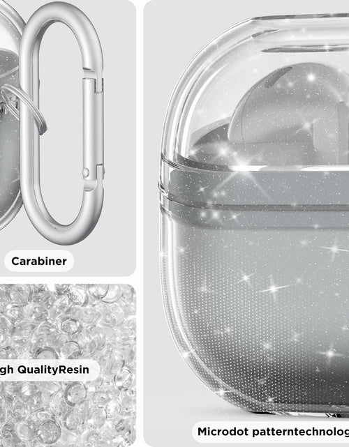 Load image into Gallery viewer, OFELUMTIZE Galaxy Buds 3 Pro Case Cover Glitter Clear Silicone Keychain Kit
