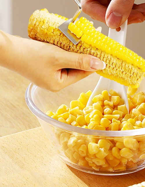 Load image into Gallery viewer, Wegodal Stainless Steel Corn Stripping Tool Long Handle Kitchen Peeler A-1Pcs
