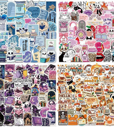 ZoiyTop 200pcs Halloween Vinyl Waterproof Cartoon Book Stickers Decals