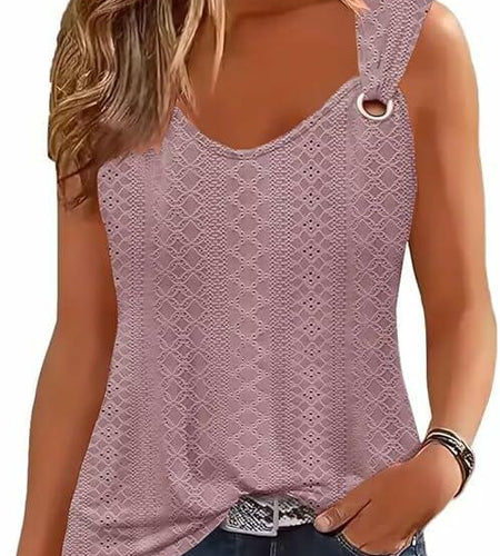 Yuaelria American Flag Star Baseball Tank Vest Pink Size L