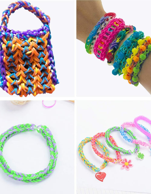 Load image into Gallery viewer, YUSLROB Rubber Band Bracelet Making Kit 2000+ Multi-Color Bands Kids
