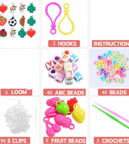 YUSLROB Rubber Band Bracelet Making Kit 2000+ Multi-Color Bands Kids