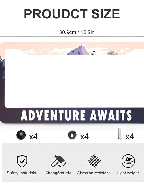 Load image into Gallery viewer, Larkverk Mountains License Plate Frame Aluminum Stainless 12x6 US Standard
