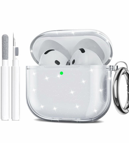Maxjoy Silicone Case with Cleaner Kit & Keychain for Apple Airpods 4th Gen