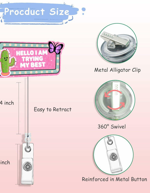 Load image into Gallery viewer, Hitluste Funny Nurse Badge Reel Retractable Clip Acrylic Medical Badge Holder
