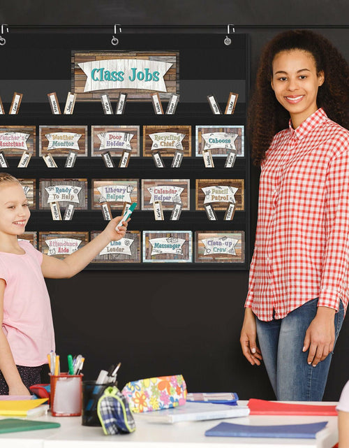 Load image into Gallery viewer, Fulmoon 86 Pc Class Jobs Pocket Chart Set Teacher Helper Home Sweet

