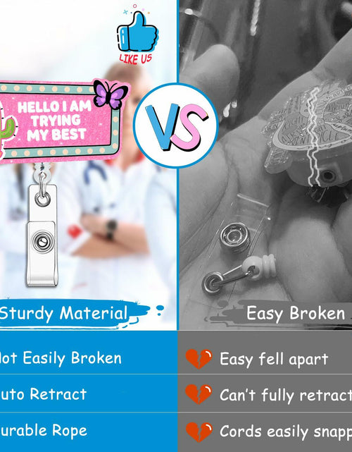 Load image into Gallery viewer, Hitluste Funny Nurse Badge Reel Retractable Clip Acrylic Medical Badge Holder

