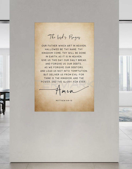 Load image into Gallery viewer, Generic The Lord's Prayer Bible Verse Canvas Wall Art 12x18in Unframed
