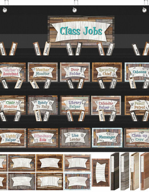 Load image into Gallery viewer, Fulmoon 86 Pc Class Jobs Pocket Chart Set Teacher Helper Home Sweet
