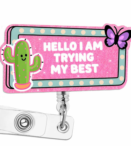 Hitluste Funny Nurse Badge Reel Retractable Clip Acrylic Medical Badge Holder