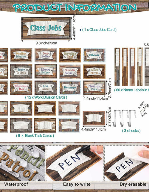 Load image into Gallery viewer, Fulmoon 86 Pc Class Jobs Pocket Chart Set Teacher Helper Home Sweet
