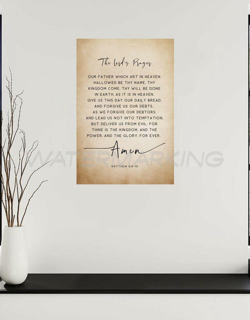 Load image into Gallery viewer, Generic The Lord's Prayer Bible Verse Canvas Wall Art 12x18in Unframed
