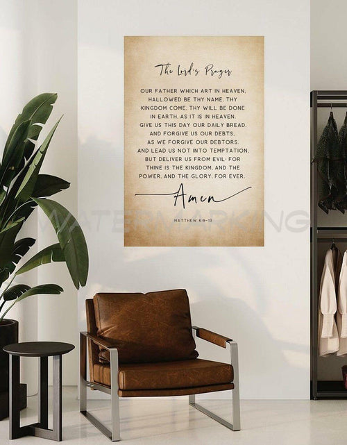 Load image into Gallery viewer, Generic The Lord's Prayer Bible Verse Canvas Wall Art 12x18in Unframed
