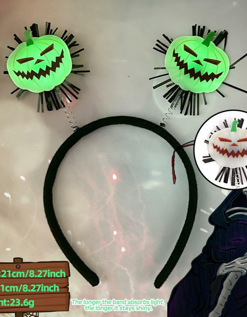 Load image into Gallery viewer, Kistreao Halloween Luminous Pumpkin Headband Glow Dark C-Pumpkin 1Pc Size M
