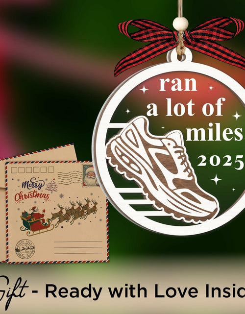 Load image into Gallery viewer, Hangwoous Marathon Runner Wooden Ornament 2 Layer Christmas Tree Sport
