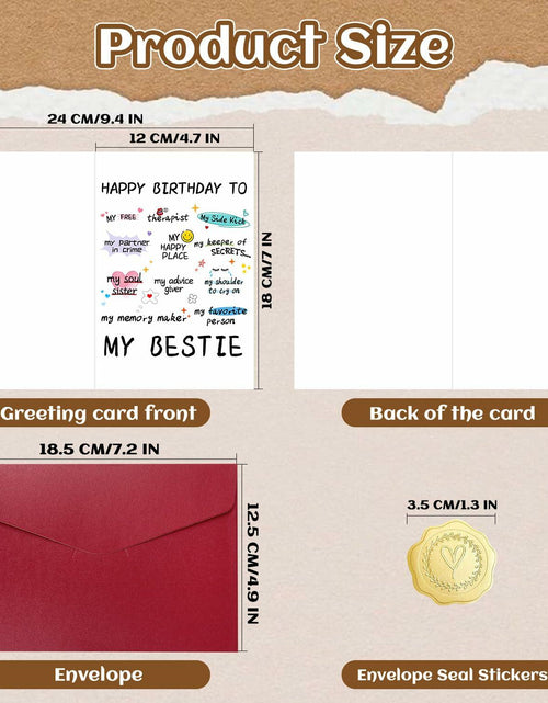 Load image into Gallery viewer, NPCSWXQ Funny Birthday Card for Bestie Friendship 4.7x7.1in with Envelope
