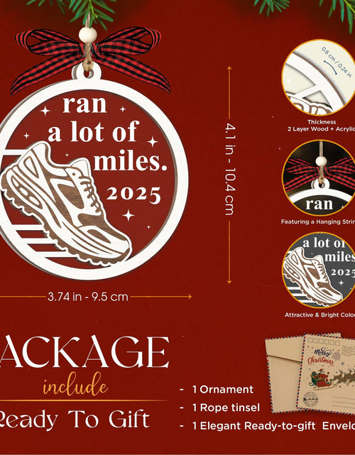 Load image into Gallery viewer, Hangwoous Marathon Runner Wooden Ornament 2 Layer Christmas Tree Sport
