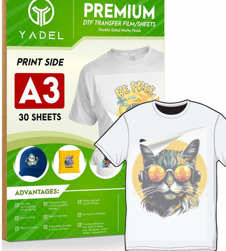 Yadel DTF Transfer Film A3 30 Pieces YL-0030 Easy Image Transfer Sheets