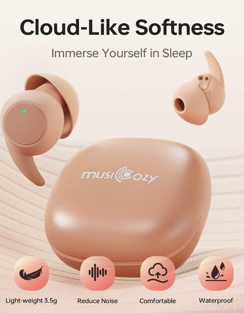 Load image into Gallery viewer, MUSICOZY Bluetooth 5.3 Sleep Earbuds Wireless Lightweight Silicone Ear Plugs
