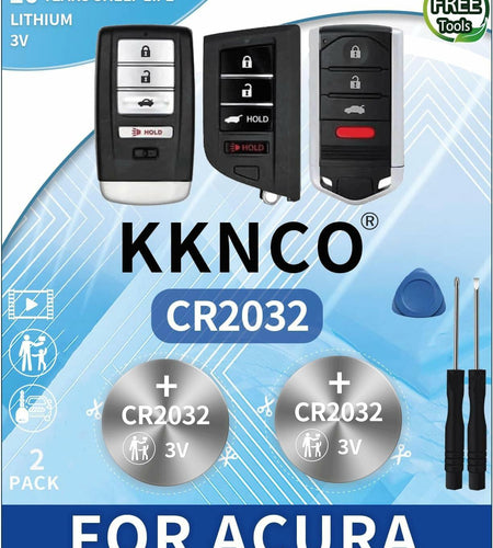 KKNCO Key Fob Battery Replacement for Acura Smart Remote Pack of 2 Batteries